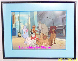 Disney Store Oliver Lithograph Framed Gold Seal Childrens Room Vintage - £40.17 GBP