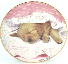 Golden Retriever Collector Plate Puppy Portraits Do Not Disturb Hamilton... - $49.95