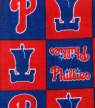 Philadelphia Phillies Patchwork Fleece Throw Blanket  56" x 68"  MLB Baseball  - £117.64 GBP