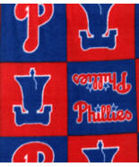 Philadelphia Phillies Patchwork Fleece Throw Blanket  56&quot; x 68&quot;  MLB Bas... - £119.19 GBP