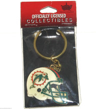 Miami Dolphins Football Helmet Keychain Key Ring Key Chain NFL Vintage - £11.72 GBP