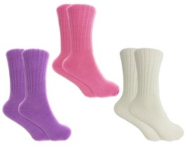 Loose Fitting Acrylic Crew Socks for Women 3 Pairs Size 9-11 - £8.51 GBP