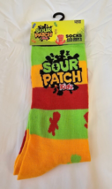 Sour Patch Kids Candy Men&#39;s Novelty Crew Socks Green Red 1 Pair Shoe Siz... - $11.64