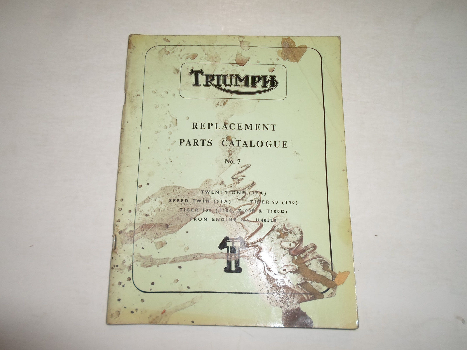 1966 Triumph Replacement Parts Catalog Catalogue No.7 3TA 5TA T90 T100C T100R  x - $89.99