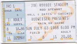 ROD STEWART 1988 TICKET STUB MIAMI JOE ROBBIE STADIUM HALL &amp; OATES + CHI... - $14.75