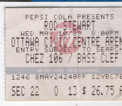 ROD STEWART 1989 VINTAGE TICKET STUB OTTAWA CIVIC CENTRE OUT OF ORDER CP... - $9.77