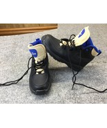 Nike Manoa LTR PS Boys Shoes 1 Black/Sand/Blue Leather Snow Boots BQ5373... - £16.35 GBP