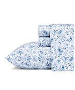 4PC Laura Ashley Queen Loreli Blue Queen Sheet Set - £93.82 GBP