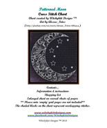 Patterned Moon ~~ Cross Stitch Pattern - £12.66 GBP