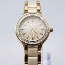 New DKNY NY2467 Chambers Crystal Dial Beige Stainless-Steel Quartz Women Watch - £101.52 GBP