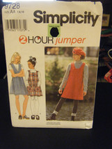 Simplicity 9728 Girl&#39;s Jumper Pattern - Size 7/8/10 - $10.38