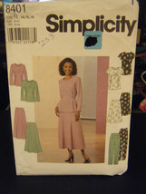Simplicity 8401 Misses Top, Skirt &amp; Pants Pattern - Size 14/16/18 - £6.16 GBP