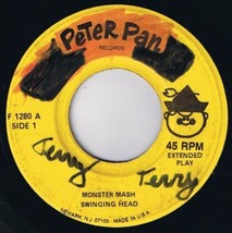 Monster Mash Swinging Head 45 rpm Saturday Evening Ghost Careful It&#39;s My... - $4.94