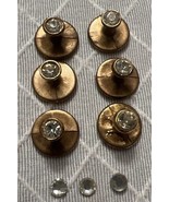 8 Tuxedo Buttons Cuff Links Rhinestone Copper? 4 Extra Rhinestones - $38.83 CAD