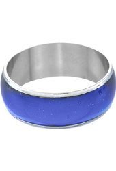 Unisex Color Changing Mood Finger Ring Size 6 w/Random Color and Design - $1.97