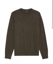 NWT Men’s Theory Wool Crewneck sweater Olive Melange Regal Wool Size S - $106.91