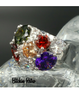 NVC Cubic Zirconia Cocktail Ring in a Rainbow of Colors - $737.47 MXN