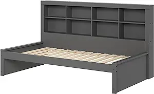 Donco Kids Twin Modern Bookcase Daybed in Dark Grey Finish - $693.99