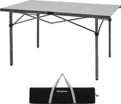 Kingcamp Camping Table 53&quot; X 25&quot; Aluminum Roll Up Lightweight Foldable L... - £148.06 GBP