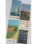 Texaco Road Map and Cruising Chart x4 RARE Indiana Michigan Pennsylvania... - $29.99