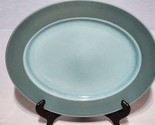 Vintage BLUE ON BLUE Large Pottery Oval Serving Platter - Unmarked - SHI... - $21.75