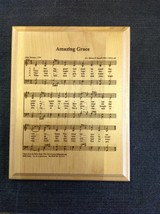 Amazing Grace Maple Hymn Plaque 7&quot; x 9&quot; - $25.00