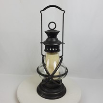 Vintage Farmhouse Lantern w/ Candle 16 Inch Tall + Handle Indoor Outdoor - $79.48