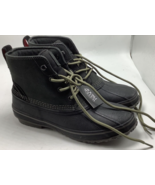 UGG Men&#39;s Zetik Black Waterproof Leather Boots 1017304 SIZE 8 - £44.12 GBP
