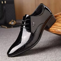 The Latest Ox Shoes Men&#39;s  Lacquer Wedding Shoes Pointed Toe Dress Shoes Clic De - £61.16 GBP