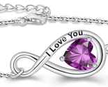 Mother&#39;s Day Gifts for Mom Her Wife, Infinity Love Heart Symbol Charm Br... - $58.35