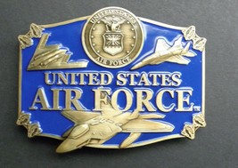 Usaf Us Air Force Enamel Belt Buckle 3.1 Inches Made In The Usa - $16.12