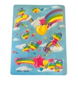 1990 Vintage Rainbow Heart Removable Sticker Sheet 3M Post It Scrap Book Diary - £38.71 GBP