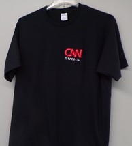 CNN SUCKS Embroidered T-Shirt S-6XL, LT-4XLT MSNBC ABC CBS NBC HLN FOX N... - $19.22+