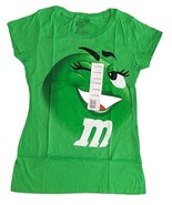 Vintage Green M&amp;M Big Face World Orlando Short Sleeve Blouse Shirt Women... - $20.57 CAD