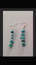 blue dangling pierced earrings - £15.18 GBP