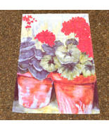 Vintage Flowers Double Side 28&quot; x 40&quot; Bright Colors Summer Spring - $5.86