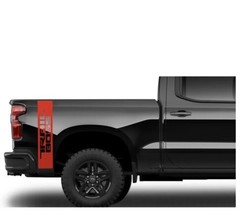 2019 20 21 22 Chevy Silverado Z71 LT Trail Boss Vertical Rear Bed Decals... - £30.88 GBP