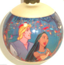 Disney Theme Parks Pocahontas John Smith Christmas Ornament Glass Ball - £19.55 GBP