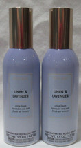 White Barn Bath &amp; Body Works Concentrated Room Spray Lot Set 2 LINEN &amp; L... - £21.97 GBP