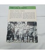 Child Labor In America Working Children 1979 Panarizon History Booklet - $9.82 CAD