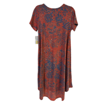 Lularoe Womens Carly Sheath Dress Orange Blue Abstract Paisley High Low XXS New - £19.69 GBP