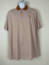 Nike Golf Men Size XL Orange Striped W Short Sleeve Polo Shirt Short Sleeve - £5.32 GBP