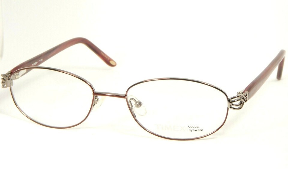 NEW TMX By TIMEX T180 ME MERLOT EYEGLASSES GLASSES METAL FRAME 52-18-135mm - $19.80