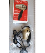 Revlon RVDR5005 Travel Hair Dryer Black &amp; Gold 3x Ceramic Coating 1875 Watt - $24.06 CAD
