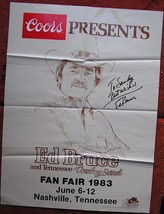 ED BRUCE 1983 FAN FAIR COORS Autographed Poster VG+ COUNTRY MUSIC NASHVILLE - $79.50