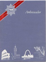 TWA Ambassador Service Menu 1990 North America Service  - $21.78