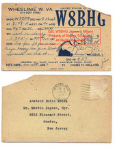 1932 Vintage Cartoon Art Postcard QSL Card W8BHG Wheeling James H Miller Oper - £23.58 GBP