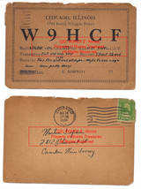 1932 Vintage Ham Radio Postcard Chicago E. Ahrndt Oper Wipple Street QSL W9HCF - £31.44 GBP