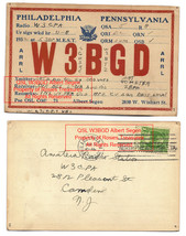 1932 Vintage Postcard Philadelphia QSL Albert Segen W3BGD 1cent Washingt... - £438.27 GBP