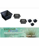 Plastic Mesh Aquatic Pond Plant Basket Kit with Plant Food, 6 Planting Pots - $69.25